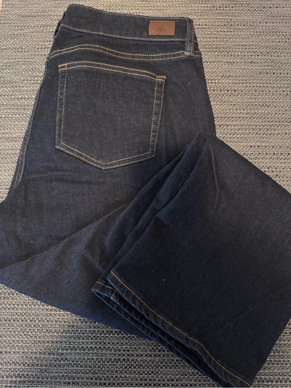 Lauren Ralph Lauren Women’s Straight-Leg Jeans in Dark Indigo, stretch
